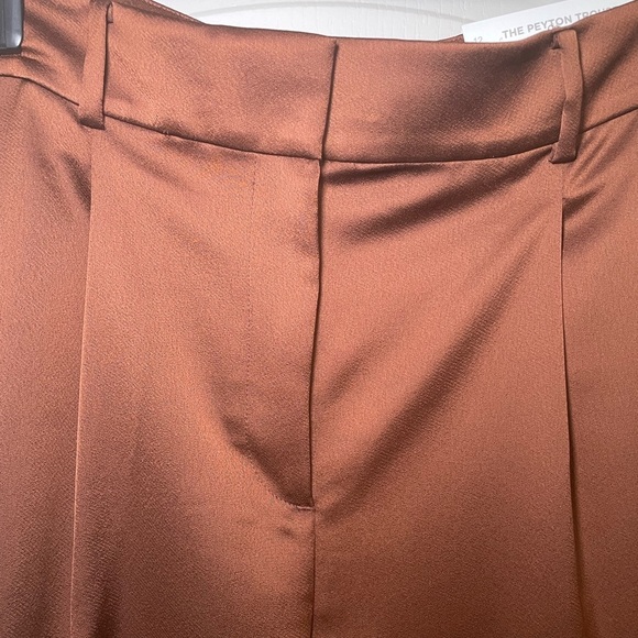 LOFT Peyton Trouser Brown Pants in Satin sz 12 - Picture 2 of 9